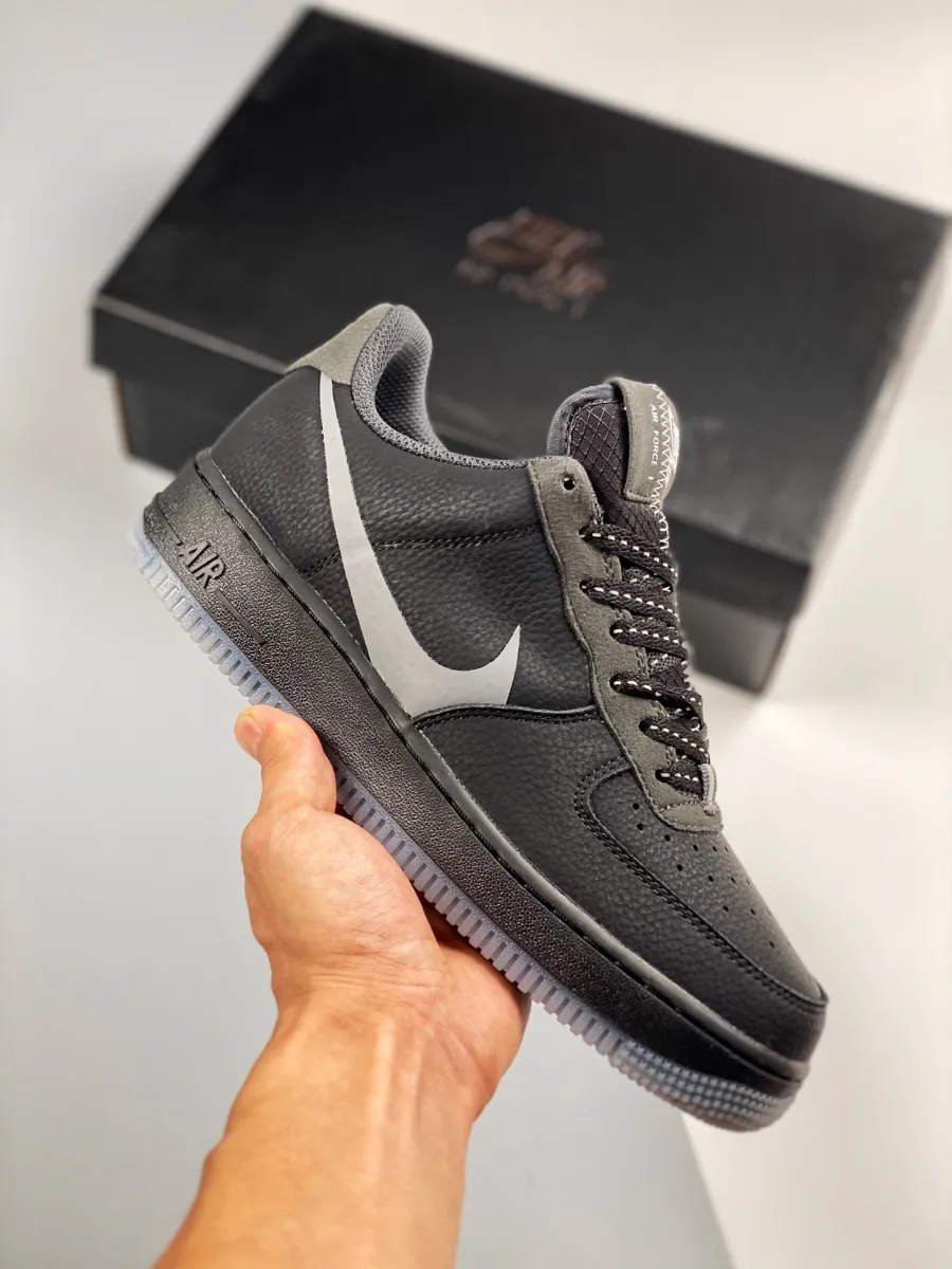 Nike Air Force 1 Low LV 8 'Big Swoosh' Black #nike air max big swoosh
