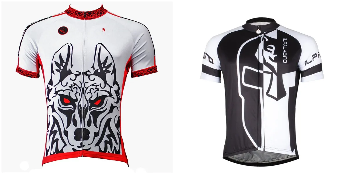 Two men's Wild Animal Wolf cycling T-shirts short-sleeve summer sportswear gear Pro Cycle Clothing Racing Apparel Outdoor Sports Leisure Biking T-shirt NO.350/746
