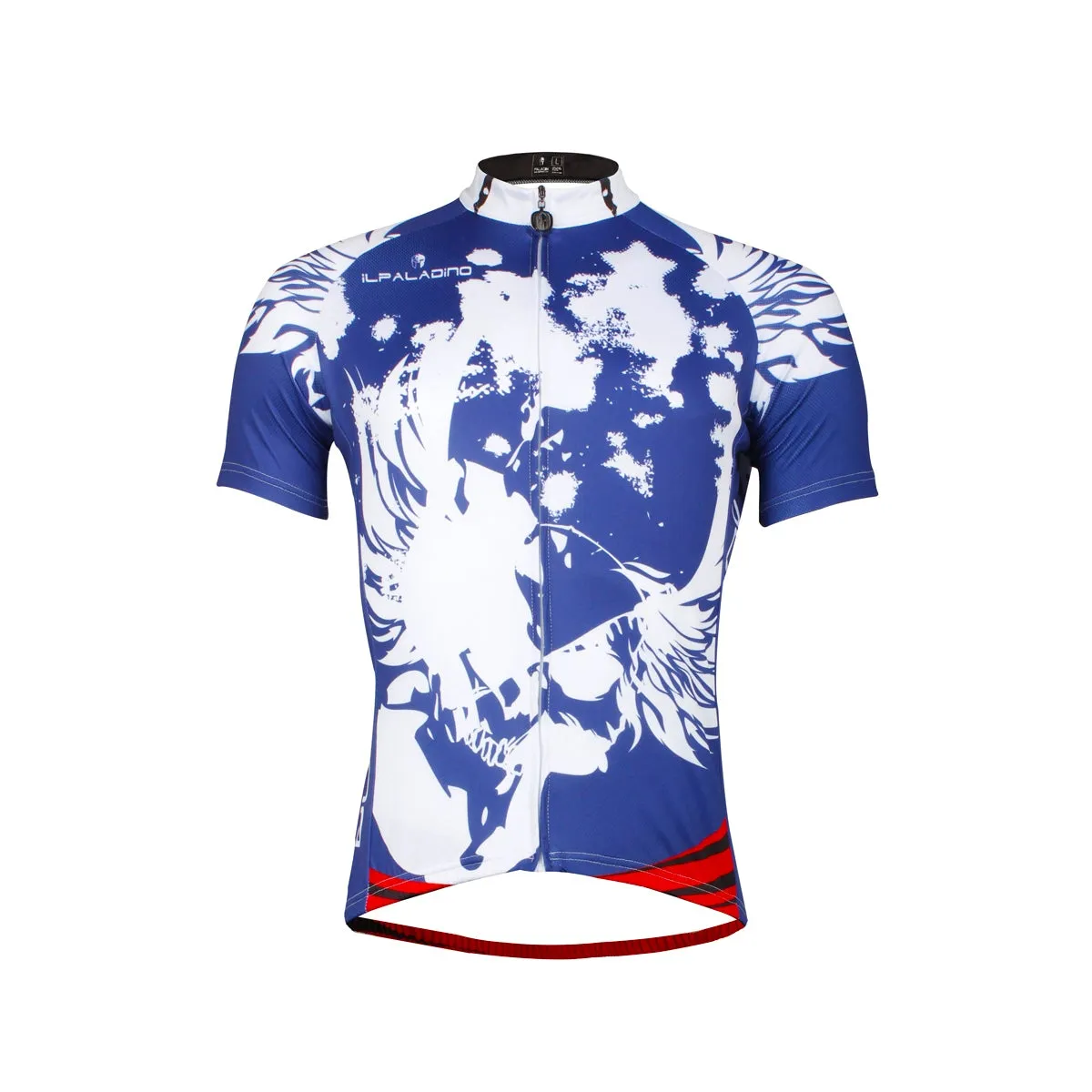 ILPALADINO Blue Men's Cycling Jersey Summer Short Sleeve Breathable and Quick Dry Mountain Bike Apparel Outdoor Sports Gear Leisure Biking T-shirt Wear NO.654