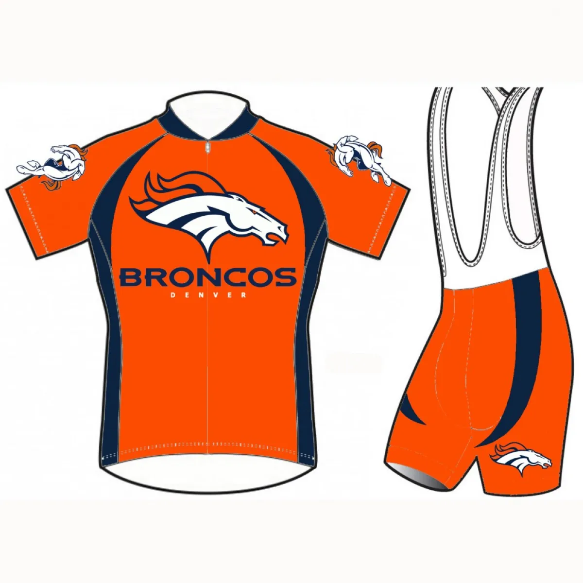 Restock NFL Denver Broncos Cycling Jerseys (bib) Shorts