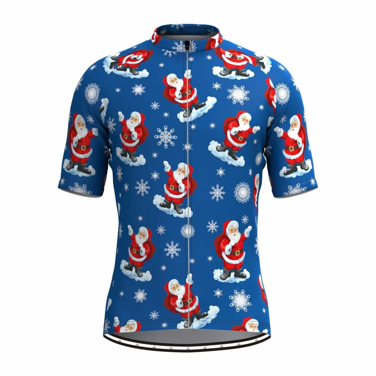 Merry Christmas Santa Gifts Cycling Jersey Blue To Buy