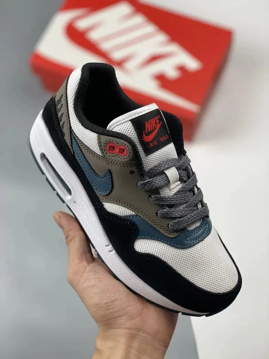 Nike Air Max 1 PRM White/State Blue-Black-Grey FJ0698-100 - nike air max prem