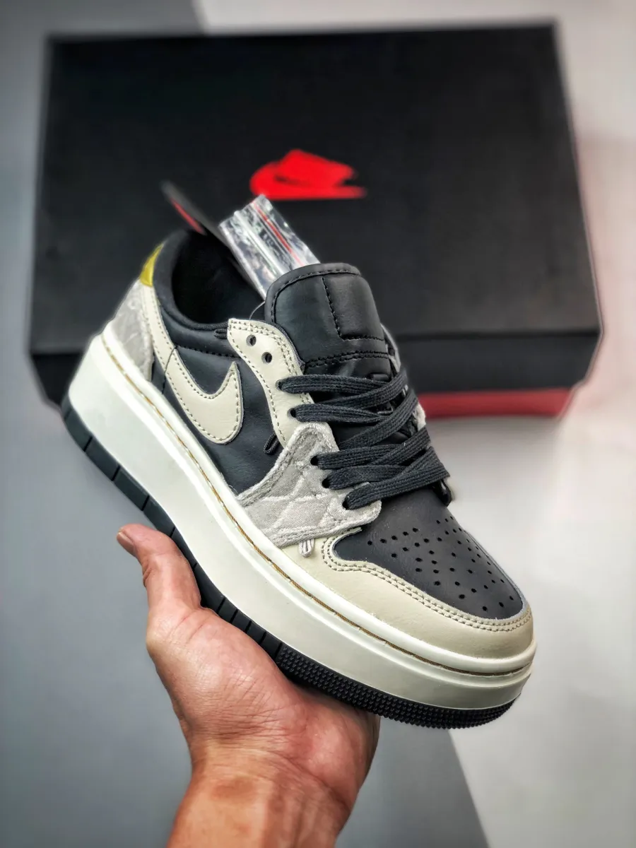 Air Jordan 1 Elevate Low Black/Grey-Gold Nike Air Zoom Elevate