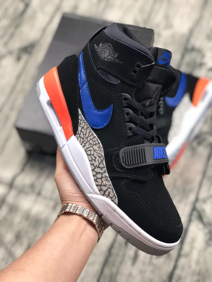Jordan Legacy 312 Black Blue AV3922-048 / brilliant orange jordan 12