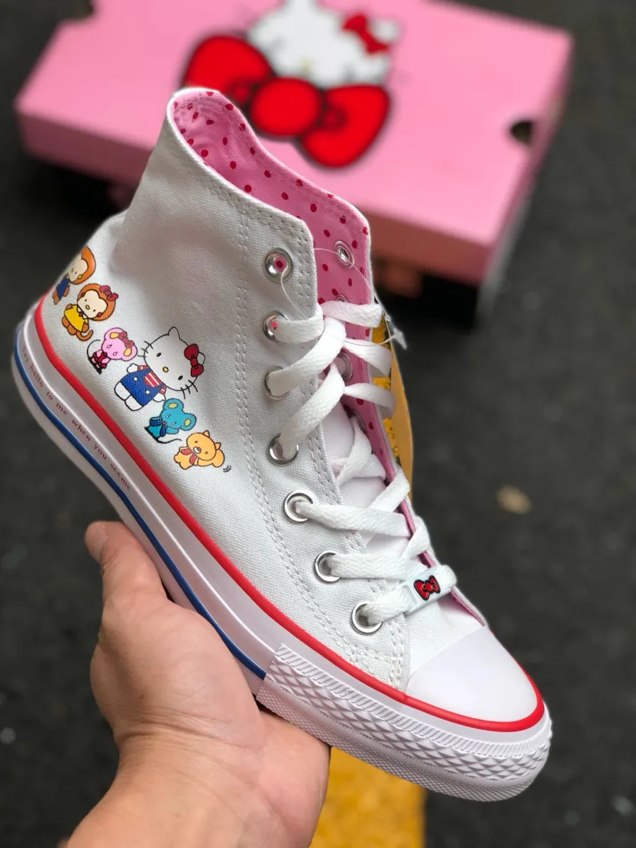 Converse x Hello Kitty Chuck Taylor All Star High Top White/Prism Pink / pink hello kitty converse