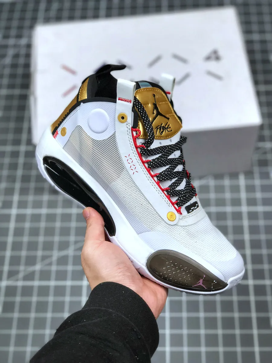 Air Jordan 34 White Gold Black Brand New
