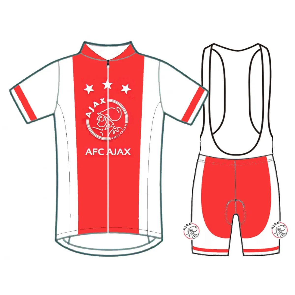 AFC Ajax Amsterdam Short Sleeve Cycling Jerseys and (bib) shorts