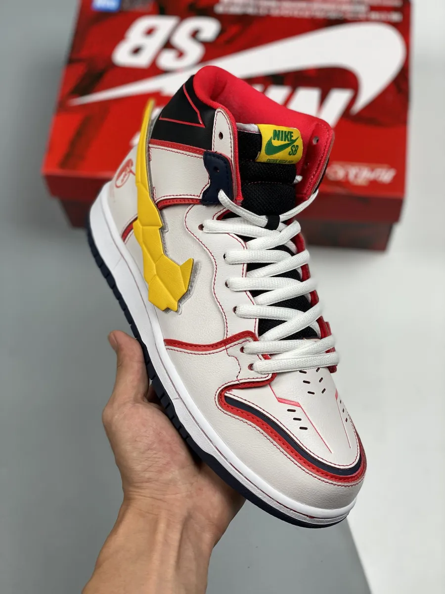 Gundam x Nike SB Dunk High Project Unicorn RX-0 White/Amarillo DH7717-100 #nike dunk high gundam