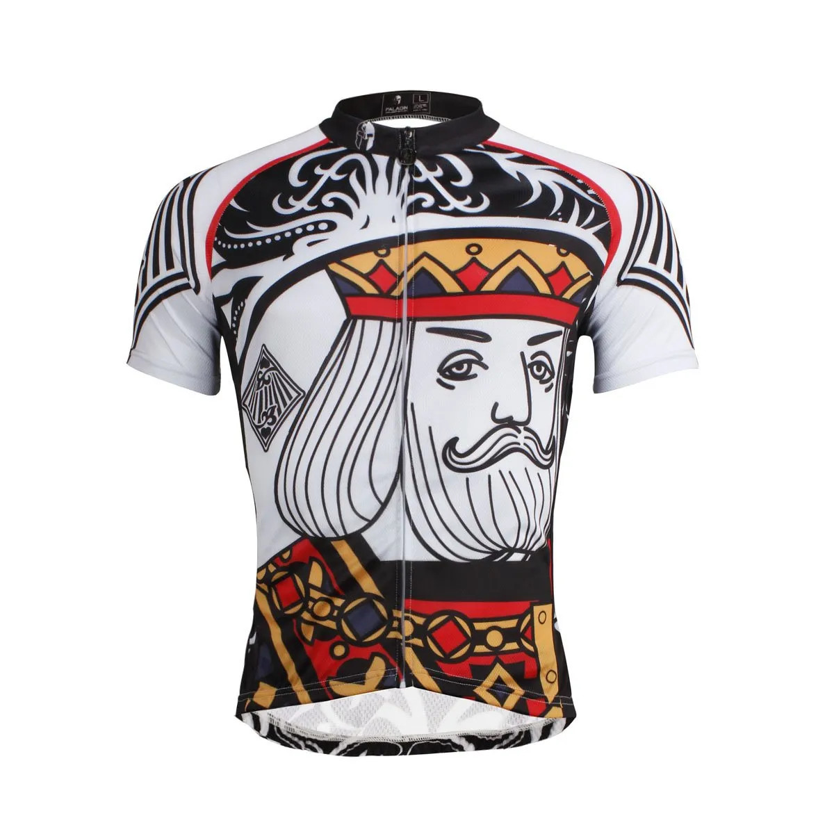 Poker Face Playing Card Diamonds King Men's Cycling Jersey Summer Face Cards Court Cards NO.638