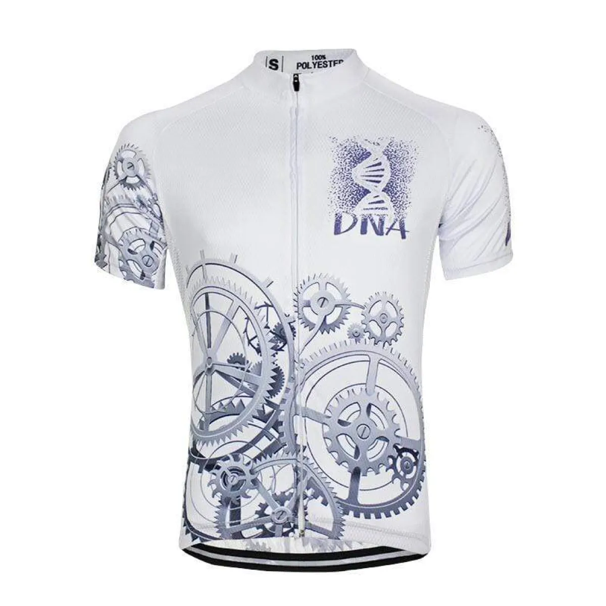 Men's DNA White Cycling Jersey, Dna Cycling
