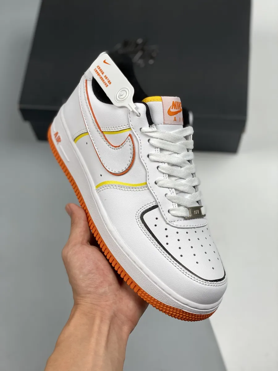 Nike Air Force 1 Low 'Diy' White Orange Yellow For Sale