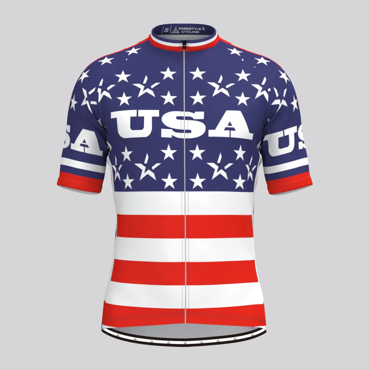USA Stars Stripe Flag Men's Cycling Jersey Brand New