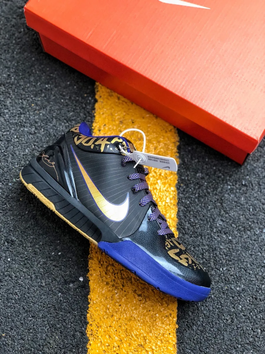Nike Zoom Kobe 4 (Pop) 'Finals' Black/Metallic Gold-concord / zoom kobe 4 pop
