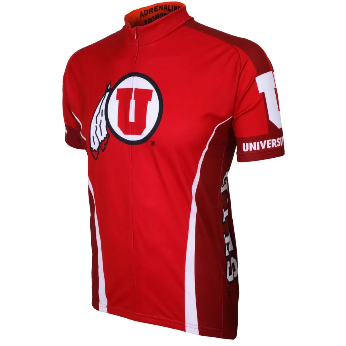 U of U University of Utah Runnin Utes Cycling Short Sleeve Jersey