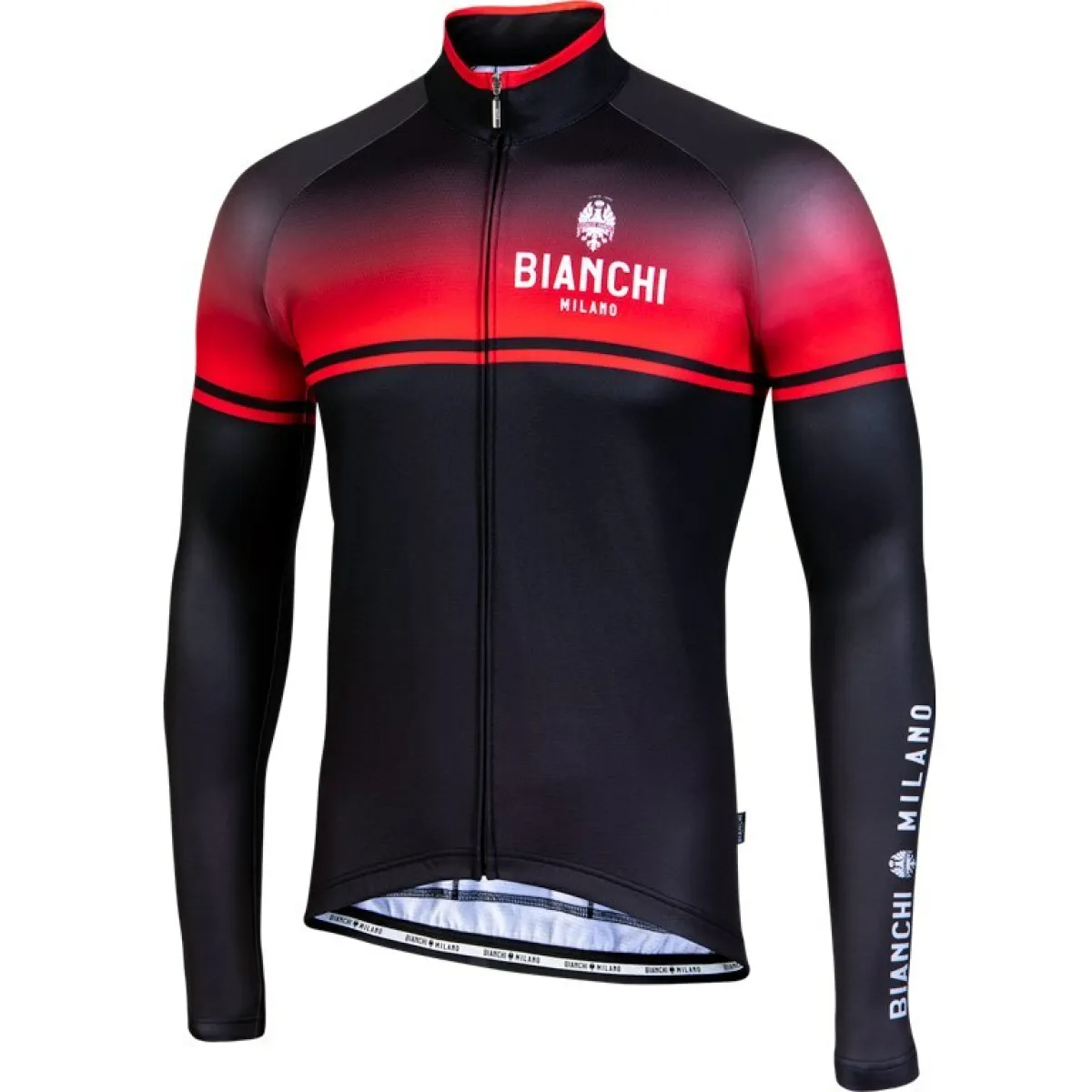 Bianchi Milano Santerno Red Black Long Sleeve Jersey,