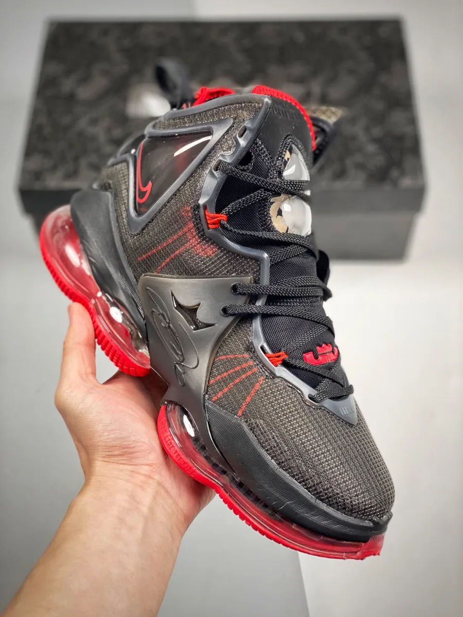 Nike LeBron 19 'Bred' Black Red DC9340-001 / lebron xix black and red