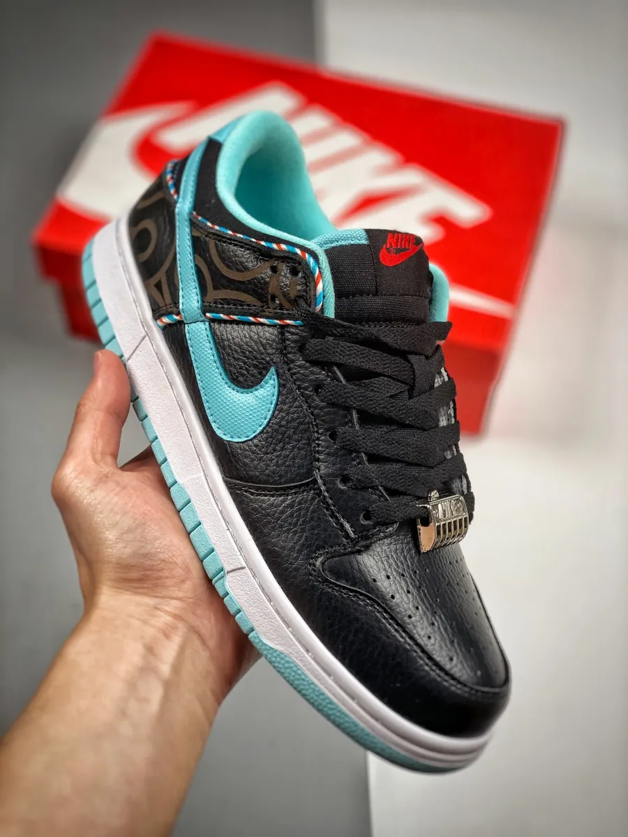 Nike Dunk Low 'Barber Shop' Black/Blue-Red DH7614-001 / barber nike dunks