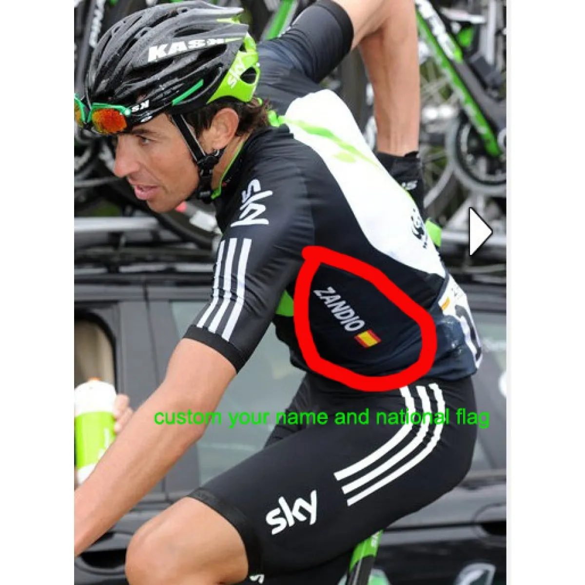CUSTOM 2011 TEAM GREEN EDITION JERSEY WITH YOUR NAME AND NATIONAL FLAG