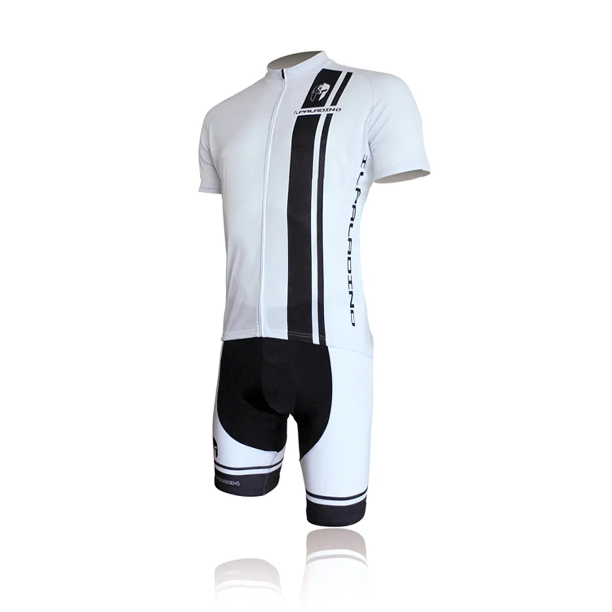 ILPALADINO Man's Short-sleeve Cycling Jersey/ Suit Team Jacket T-shirt Summer Suit Spring Autumn Clothes Sportswear White Shirt Black Strip NO.010