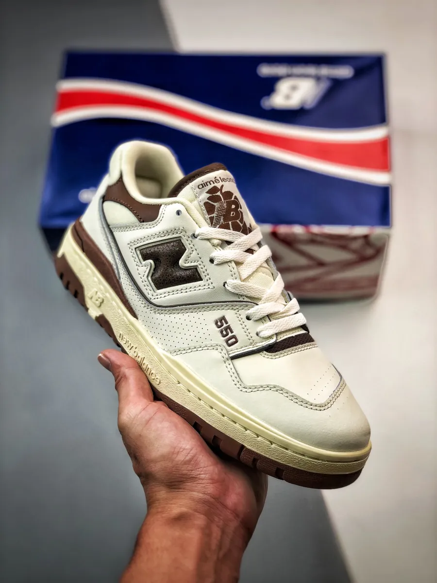 Aimé Leon Dore x New Balance 550 'White/Brown' Ald 550 White Leather