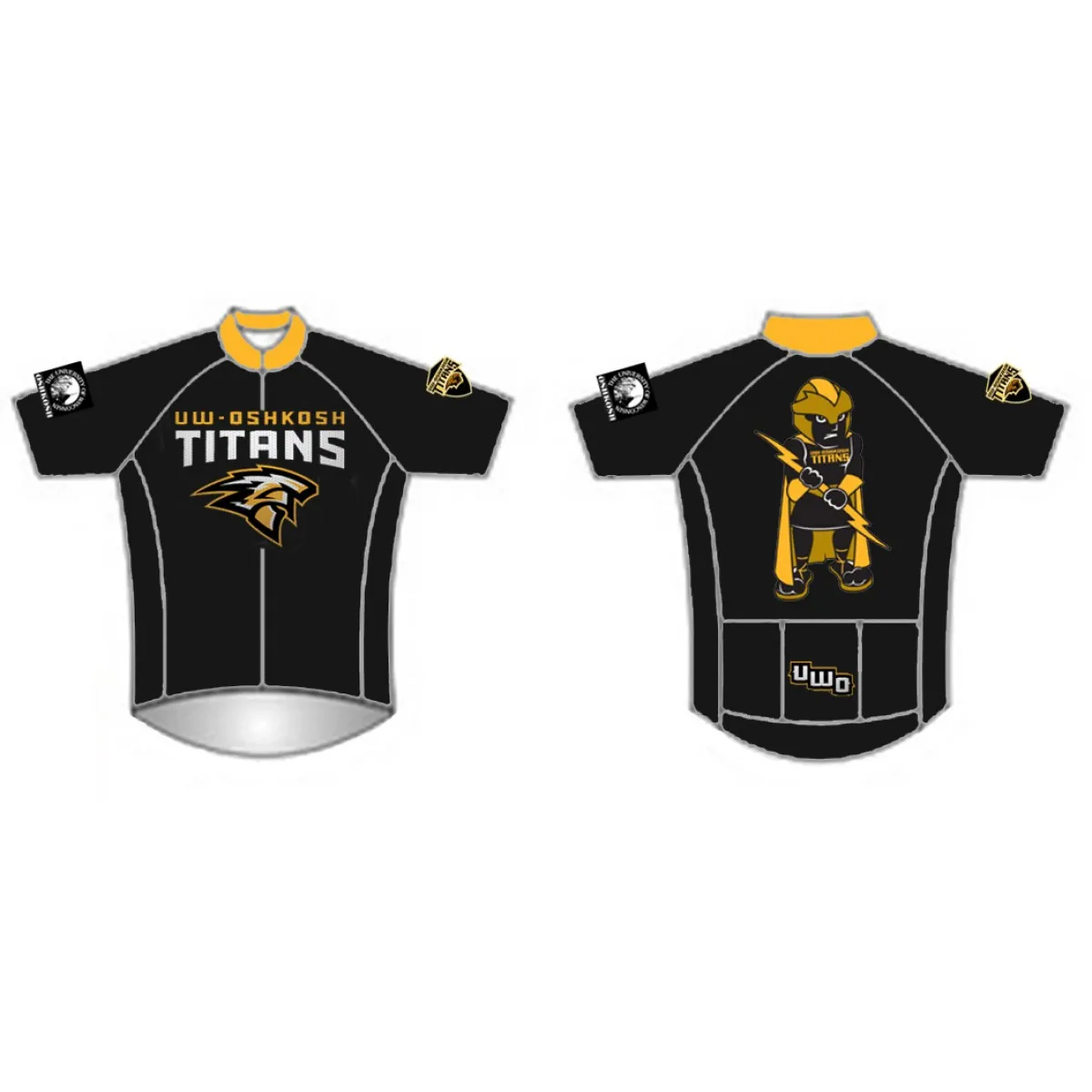 UW UNIVERSITY OF WISCONSIN OSHKOSH TITANS Cycling Jersey