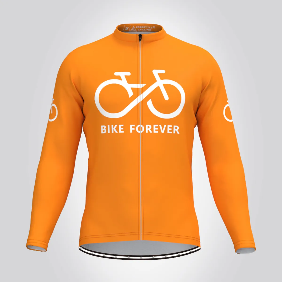 Men's Bike Forever LS Cycling Jersey - Orange Online