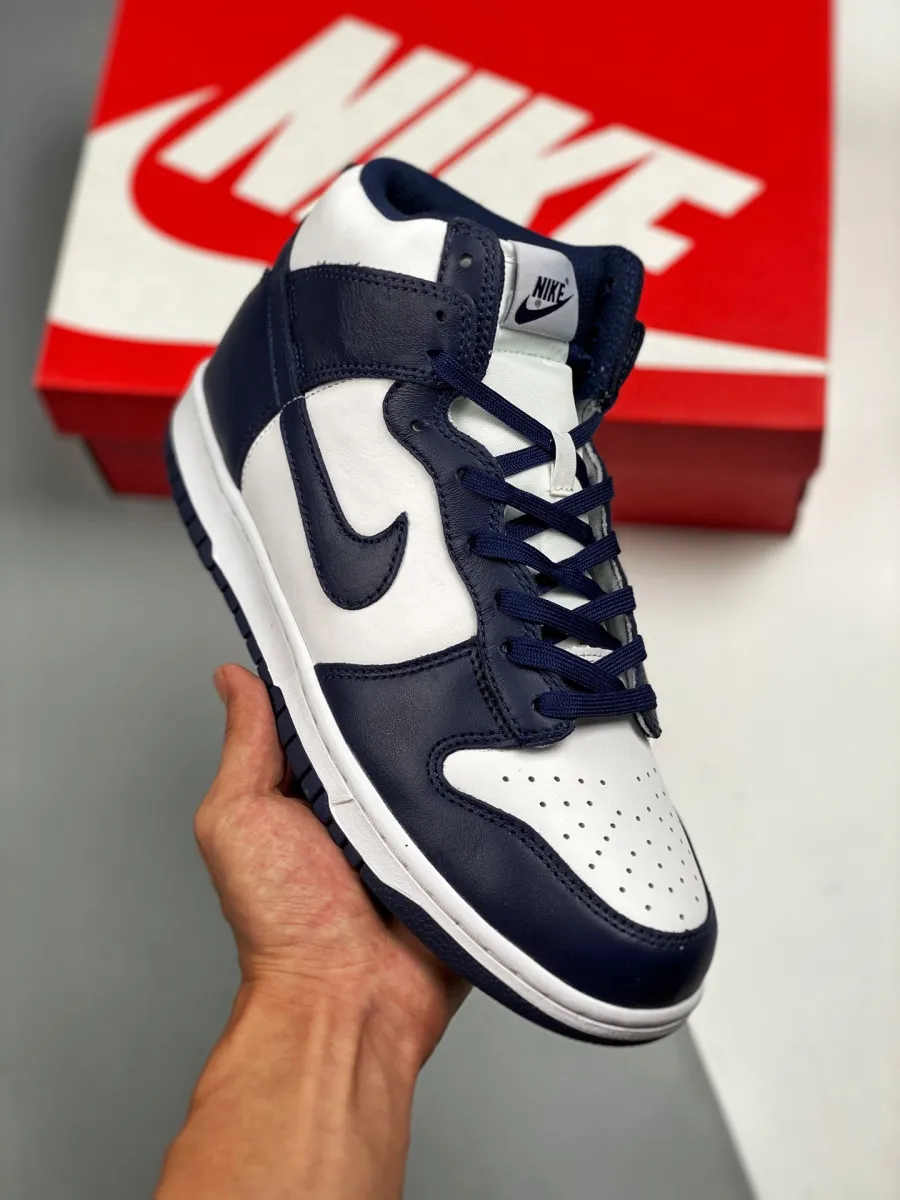 Nike Dunk High White/Midnight Navy-White dunk high midnight navy