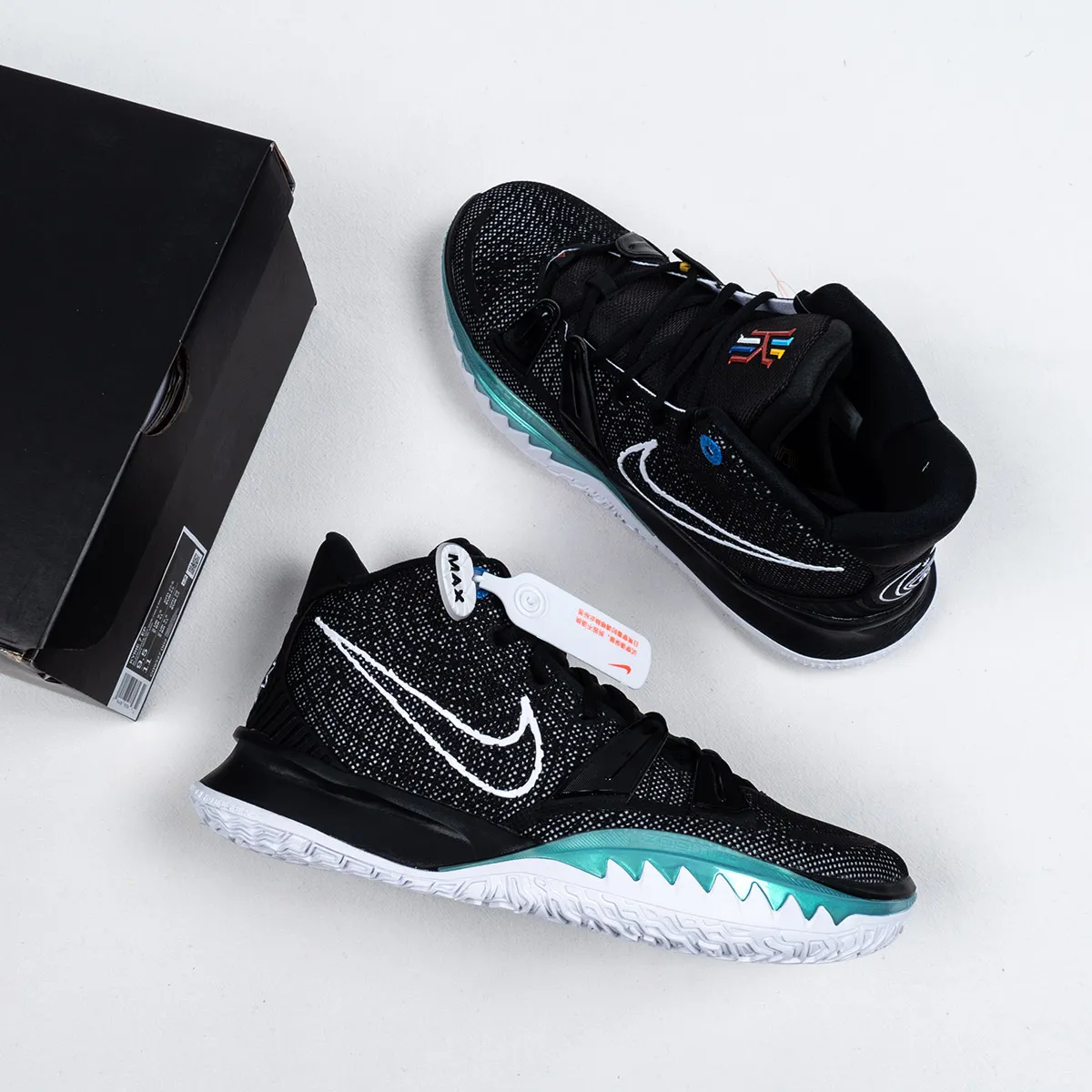 Nike Kyrie 7 Black/White-Off Noir-Chile Red CQ9326-002 / kyrie 7 tb black white