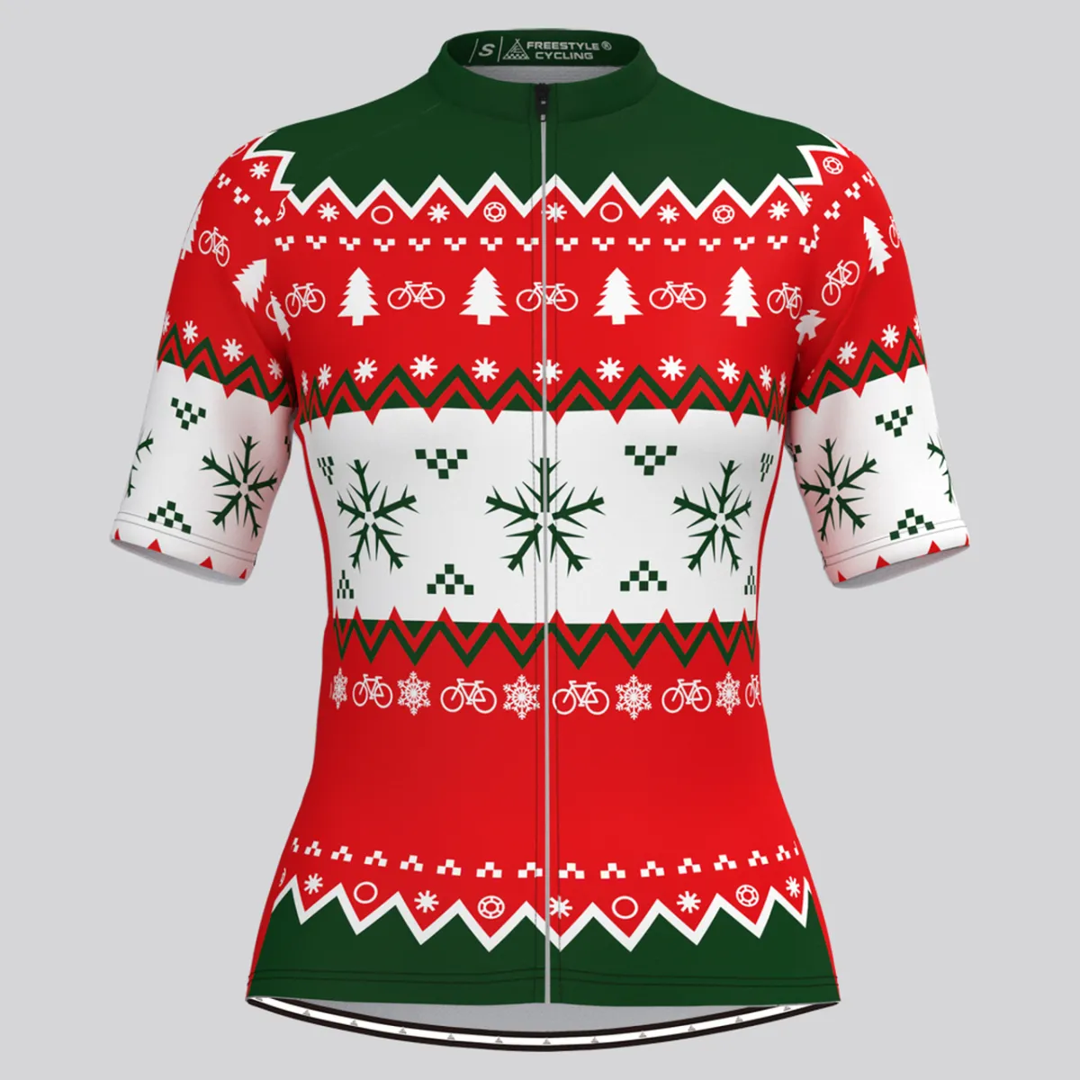 Christmas Snowflake Ugly Sweater Women's Cycling Jersey