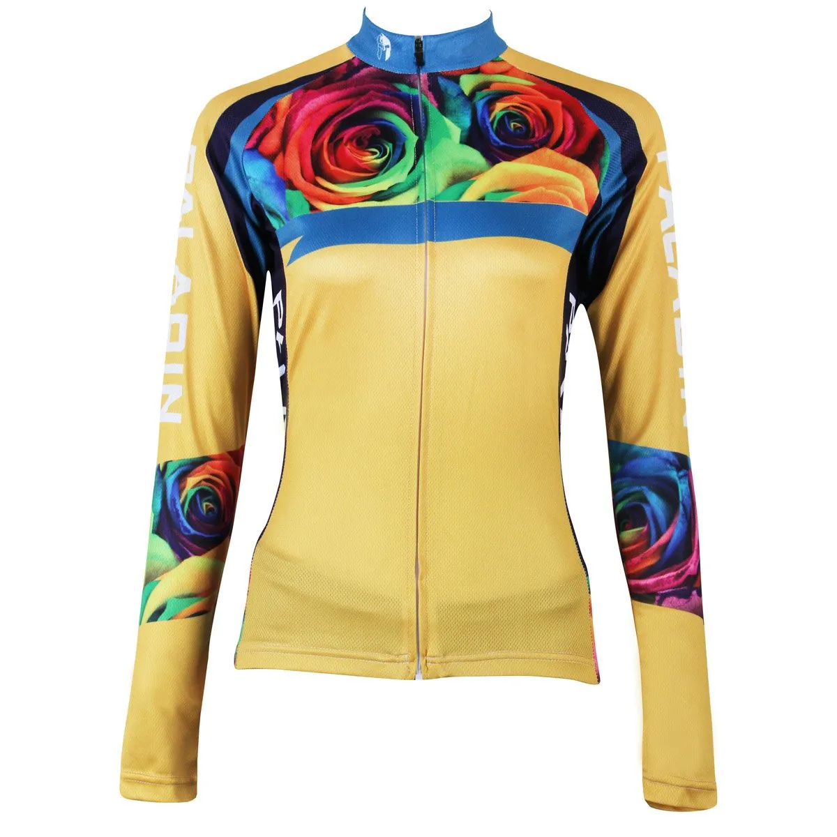 Romantic Roses Women's Long-Sleeve/Short-sleeve Cycling Jersey/Suit Yellow Cycling Jersey 223