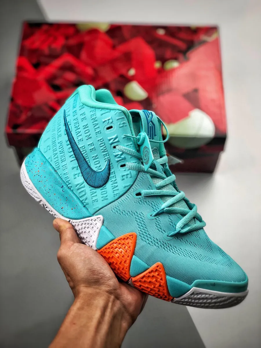 Nike Kyrie 4 'Power Is Female' Light Aqua/Neo Turquoise 943806-402 Brand New