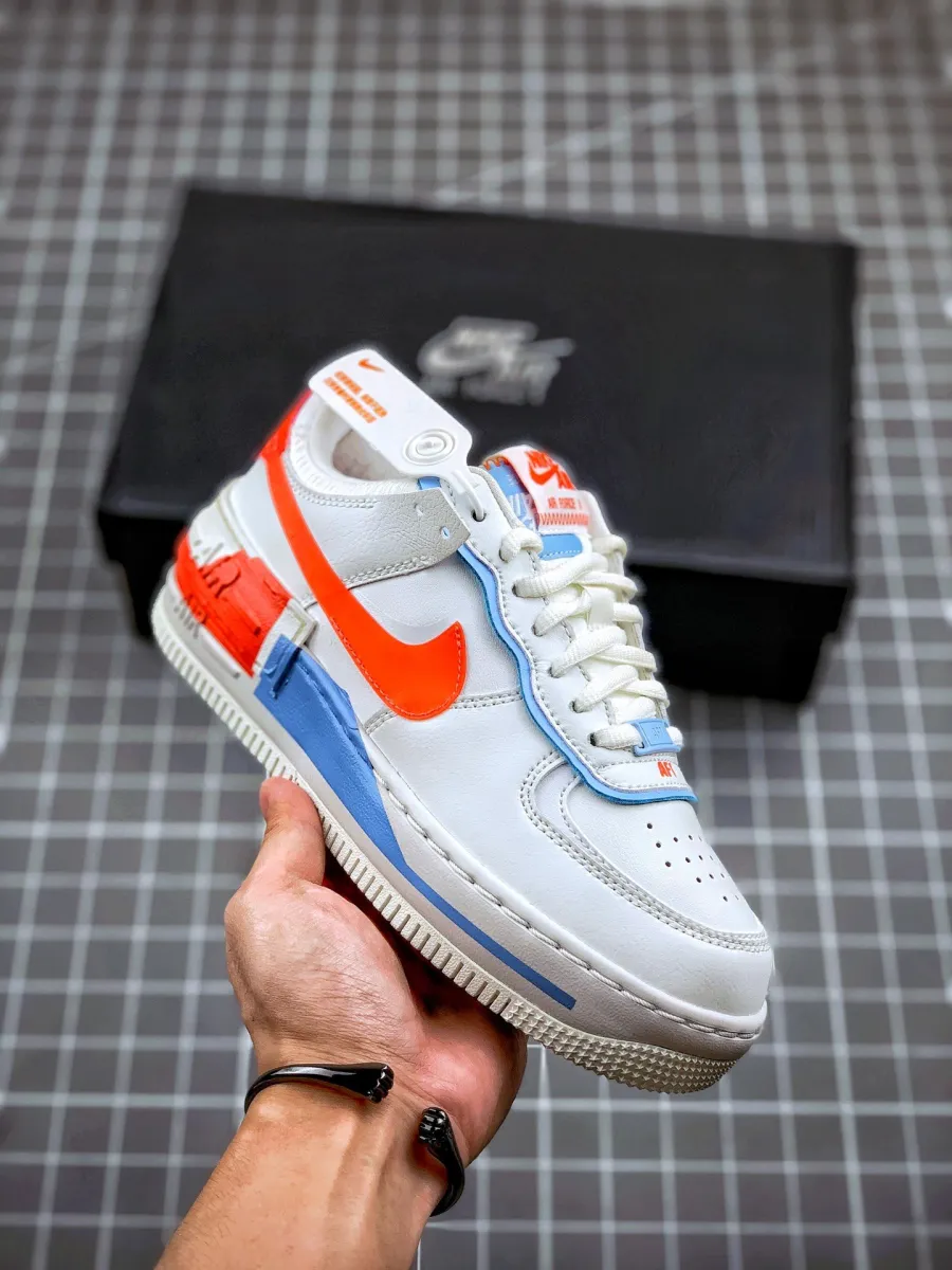 Nike Air Force 1 Shadow Summit White Team Orange WMNS CQ9503-100 Air Force Orange White