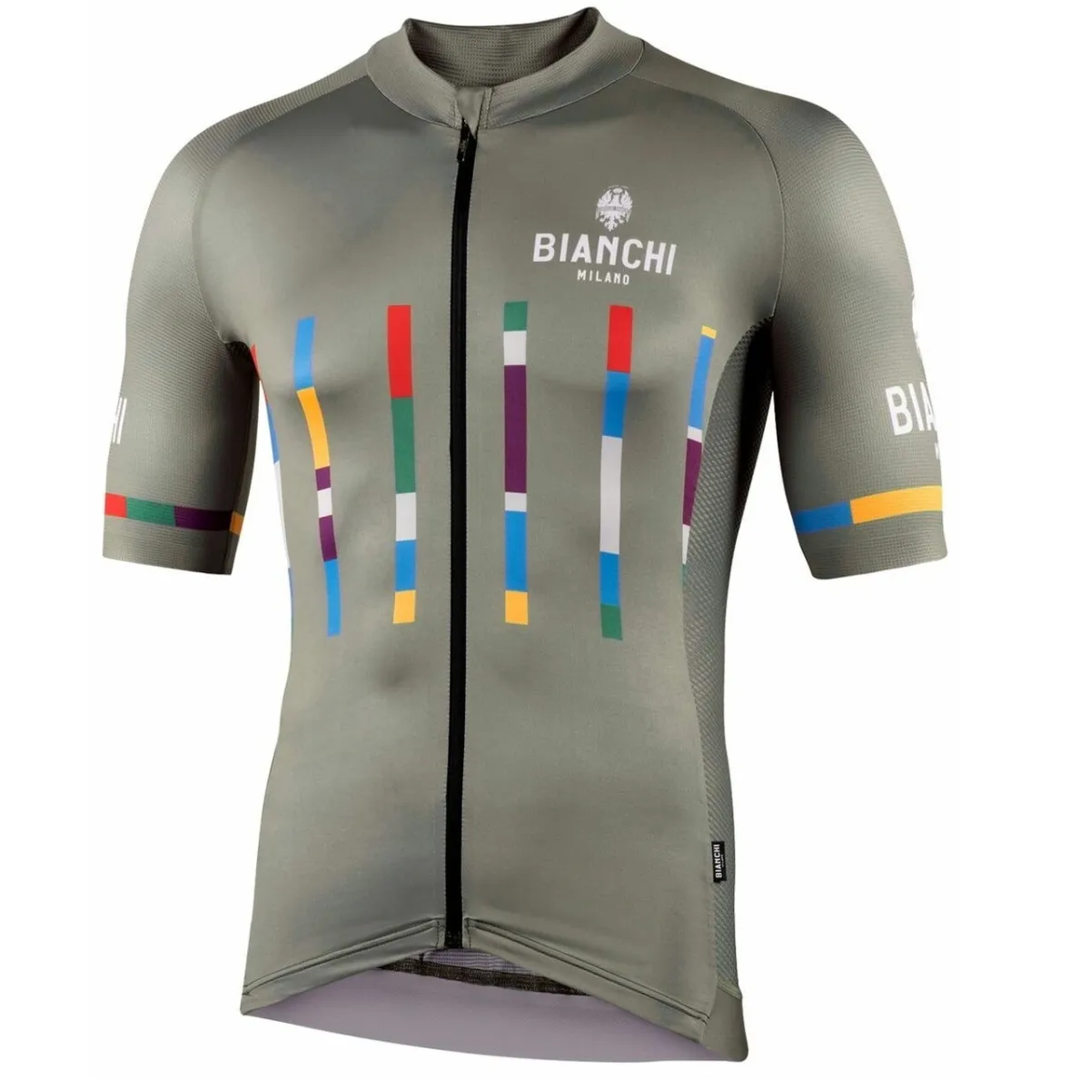 Nalini 2021 Bianchi Milano Fanaco Short Sleeve Cycling Jersey Olive