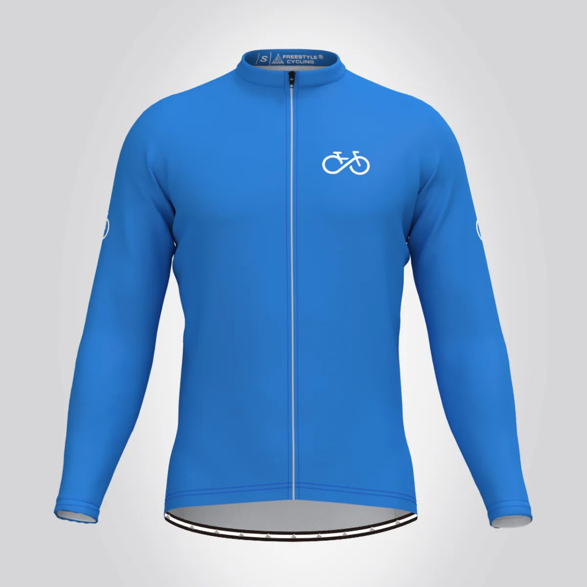 Ride Forever Men's LS Cycling Jersey - Blue To Buy