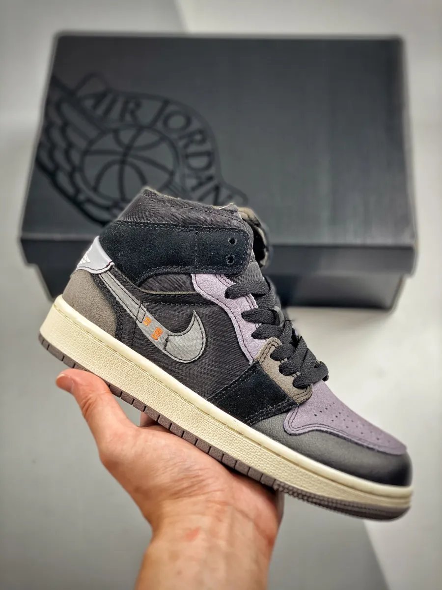 Air Jordan 1 Mid Inside Out Black Jordan 1 Cements
