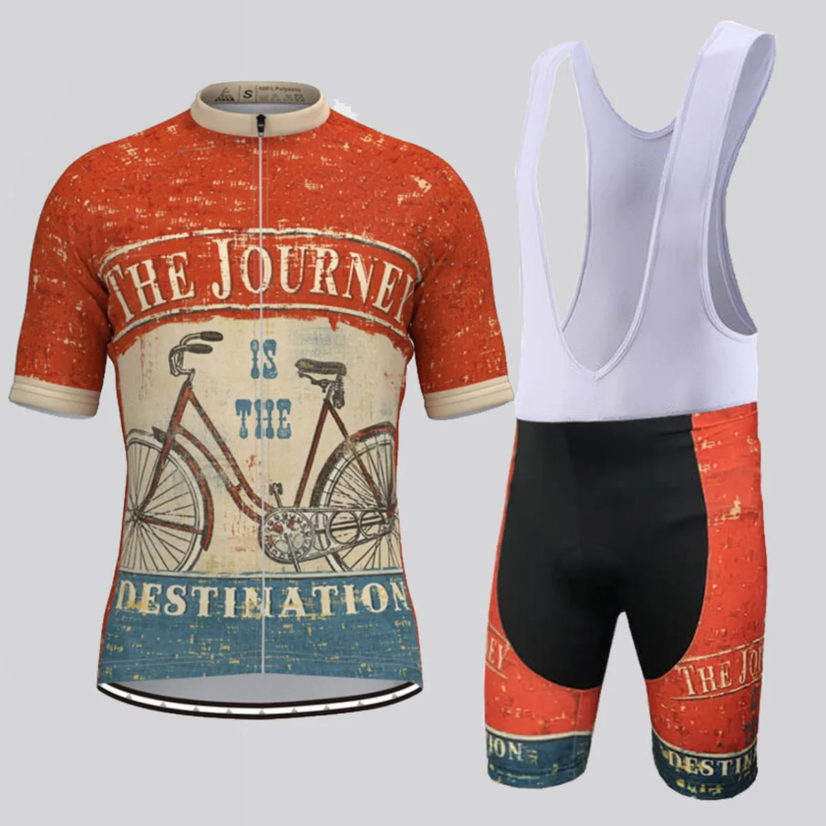 The Journey Is The Destination Cycling Kit Red Outlet