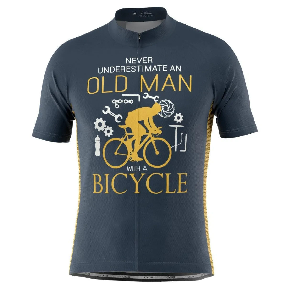Men's Old Man Bicycle Short Sleeve Cycling Jersey, Men's Cycling Jerseys Short Sleeve