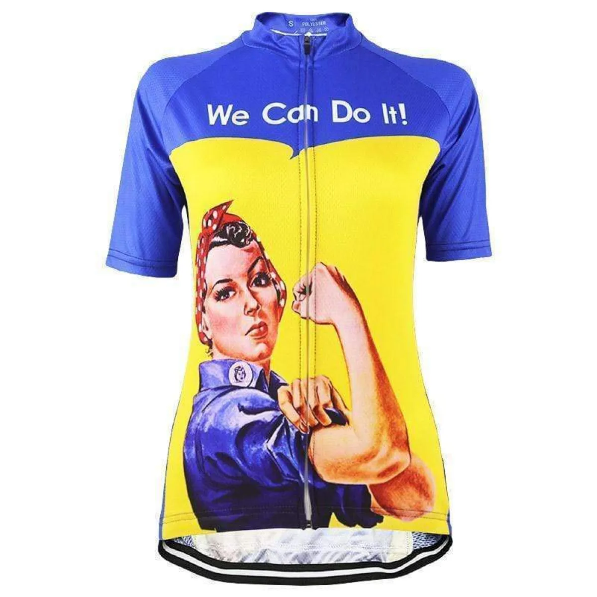 Women's Rosie the Riveter Short Sleeve Cycling Jersey / Rosie The Riveter Full Body