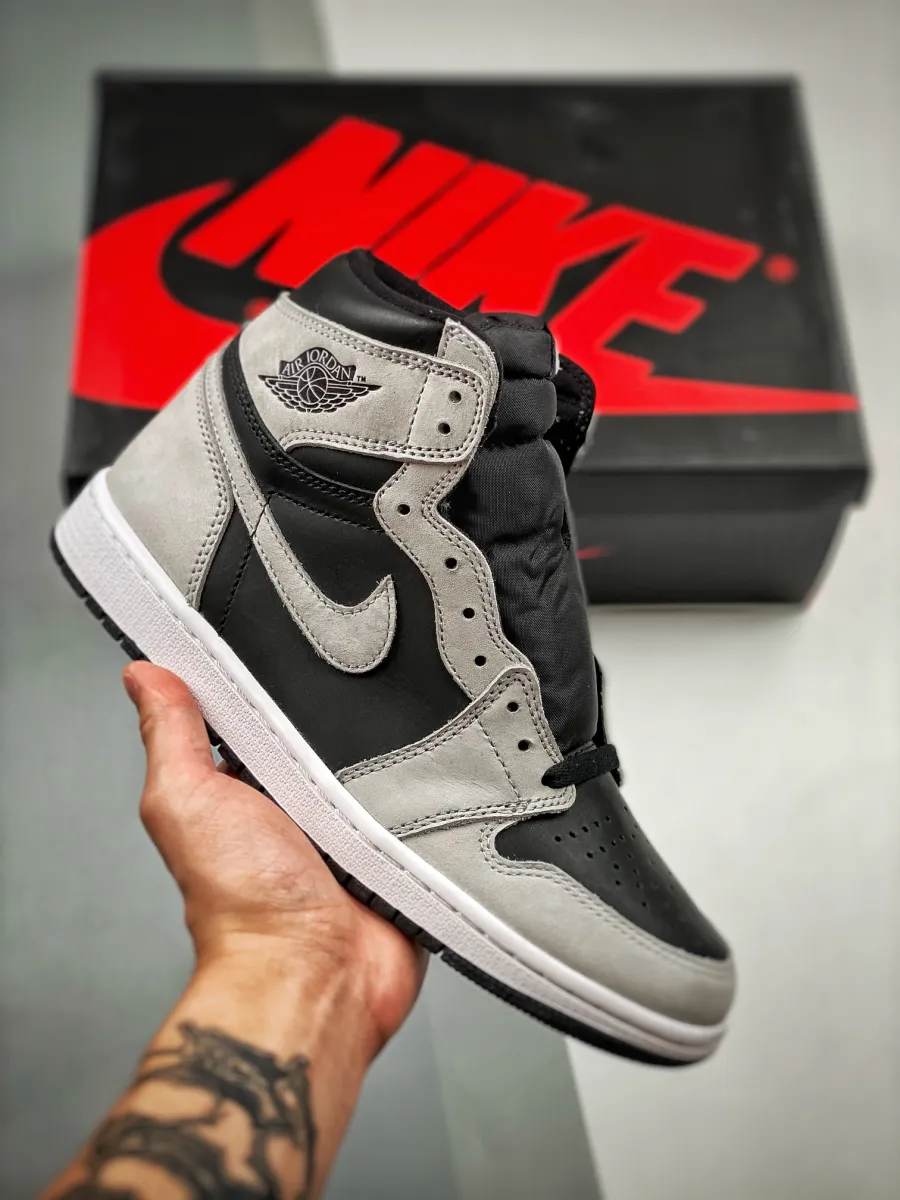 Air Jordan 1 High OG 'Shadow 2.0' Black/Light Smoke Grey-White nike shadow 2.0
