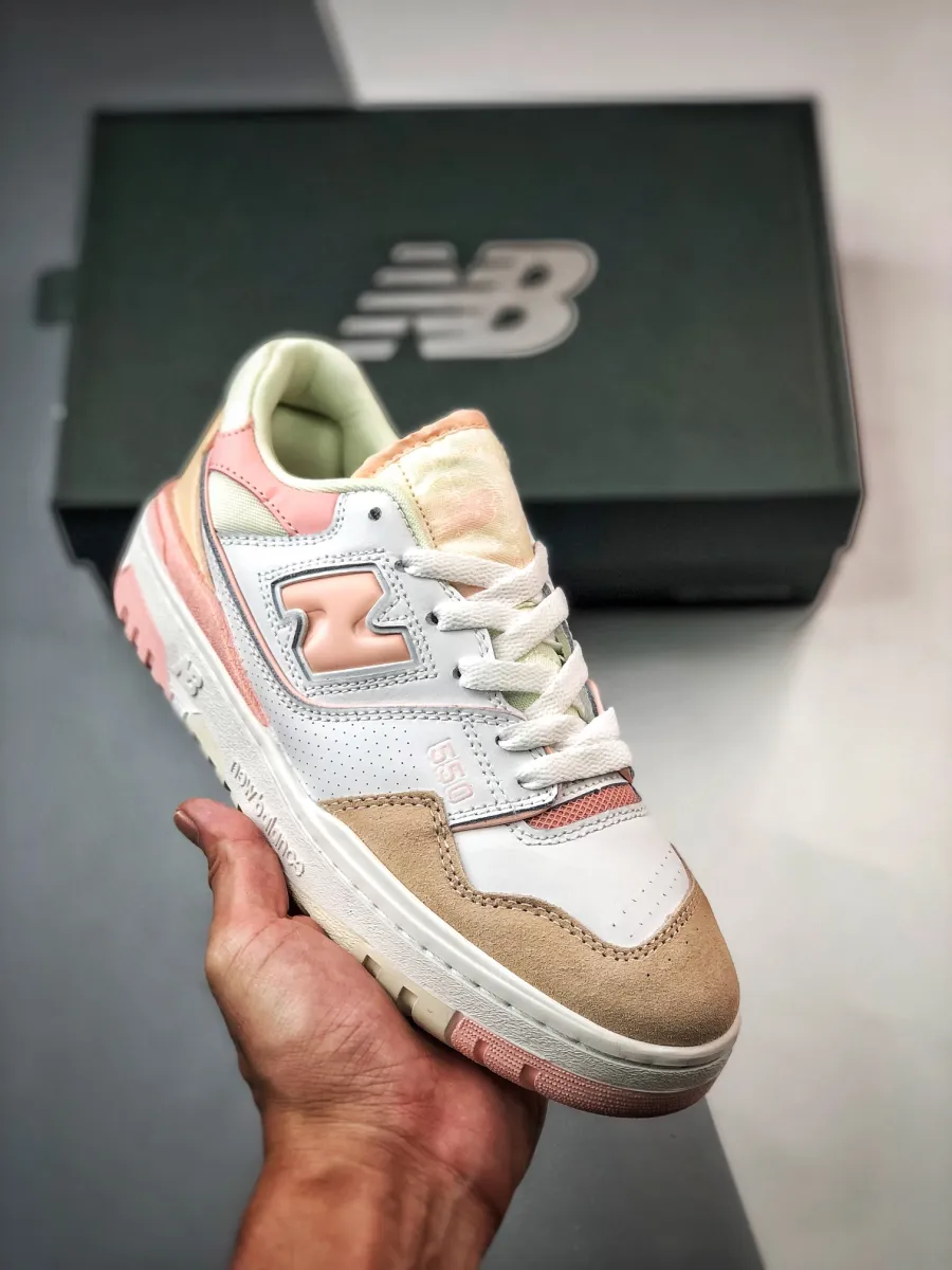 Kids New Balance 550 White Pink BBW550WP 550 New Balance Pink