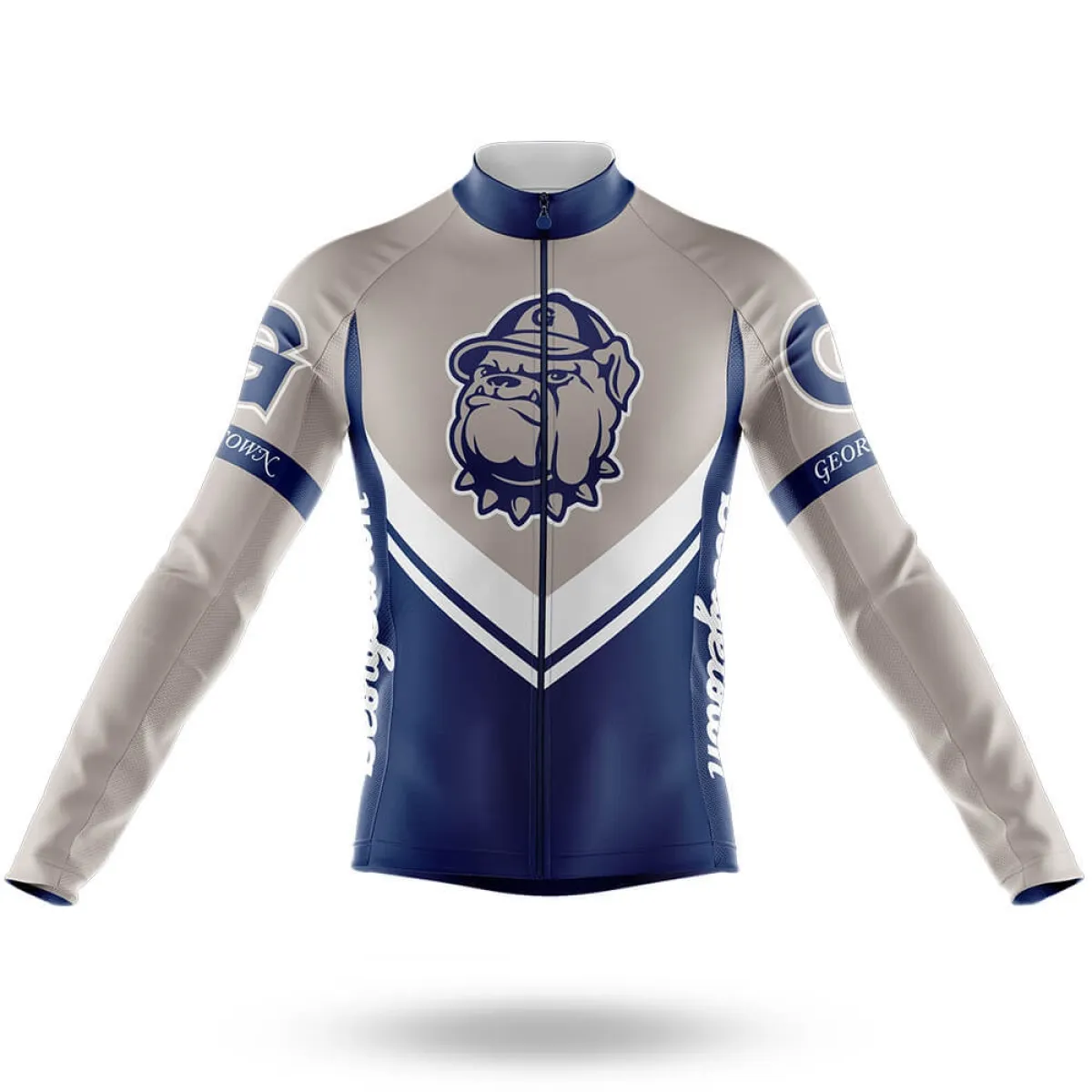 Georgetown University V3 - Men's Cycling Kit - Long Sleeve Jersey / Georgetown Cycling Jersey