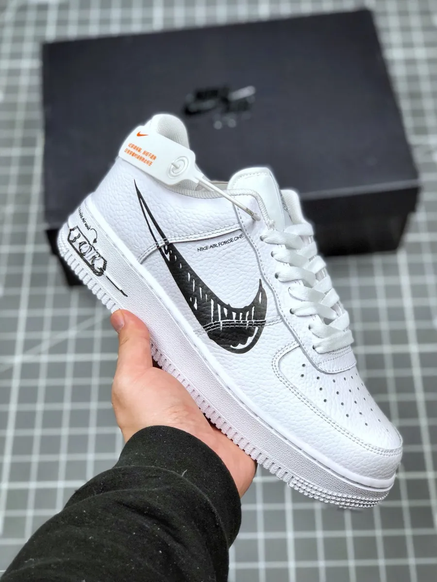 Nike Air Force 1 Low 'Sketch' White/Black CW7581-101 / nike air force 1 sketch