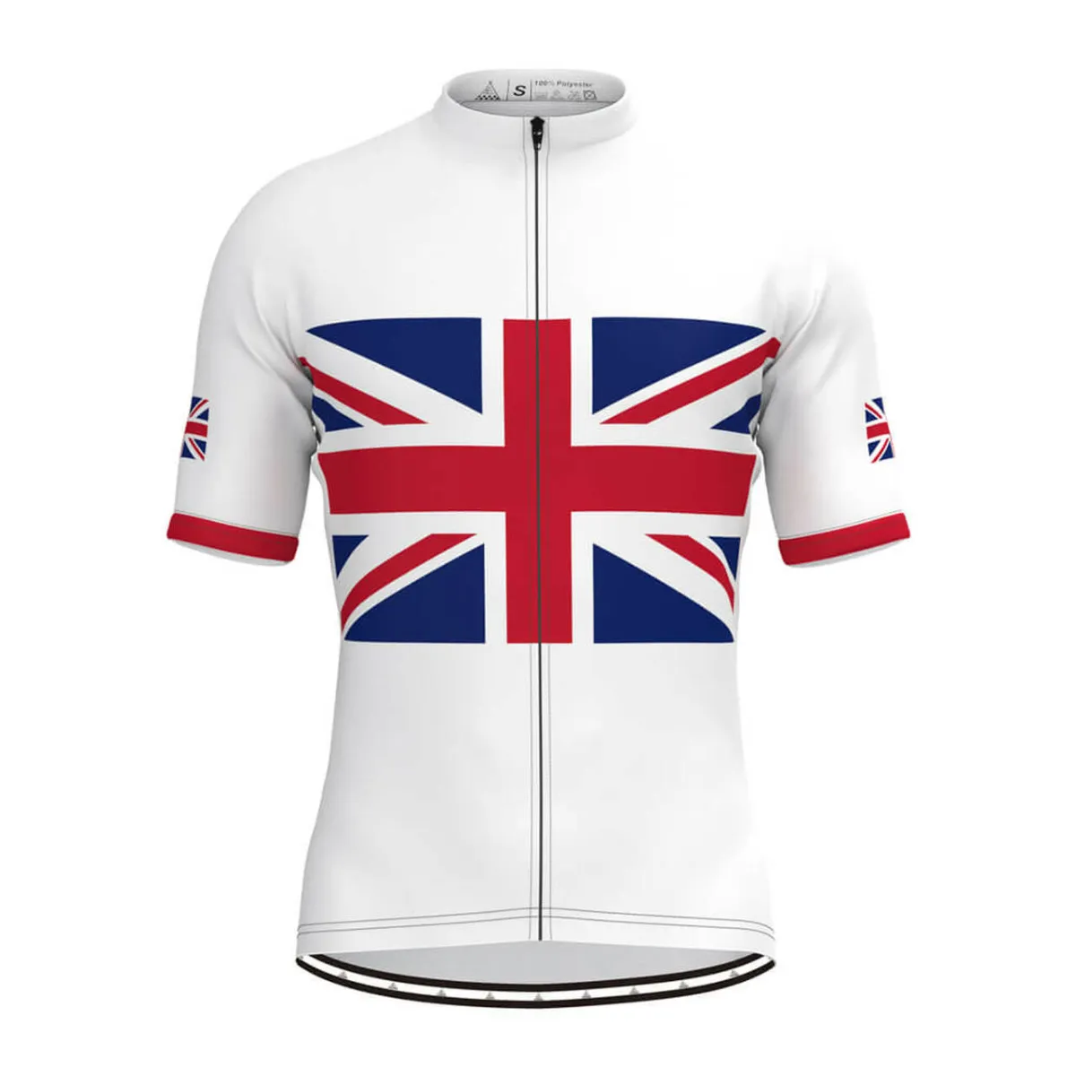 United Kingdom Flag Men's Cycling Jersey White Outlet