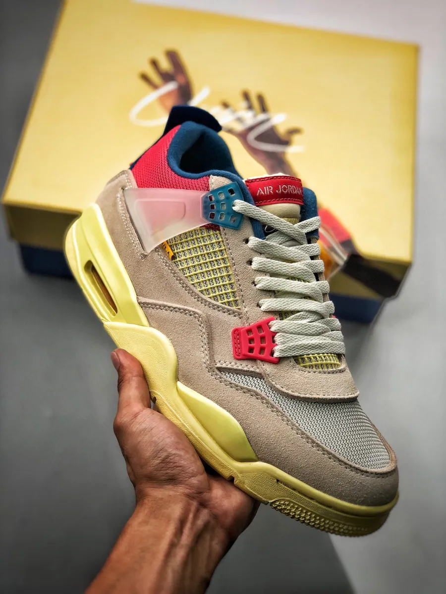 Union x Air Jordan 4 Guava Ice/Light Bone-Blue-Light Fusion Red DC9533-800 / air jordan 4 union guava ice