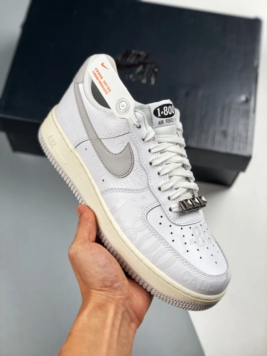Nike Air Force 1 Low 07 '1-800' White/Vast Grey/Sail/Black CJ1631-100 / 1800 air force 1