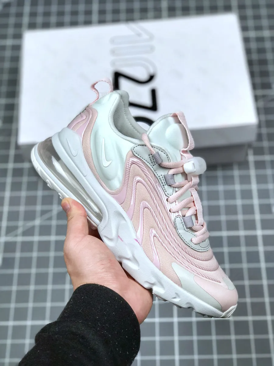 Ladies Nike Air Max 270 React ENG Summit White-Barely Rose - air max 270 react barely rose