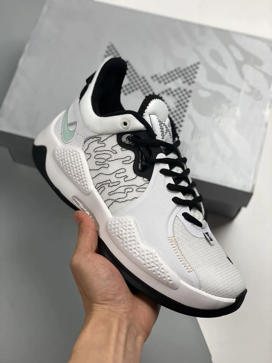 Nike PG 5 'White Essential' White Black CW3143-100 pg 5 blue and white