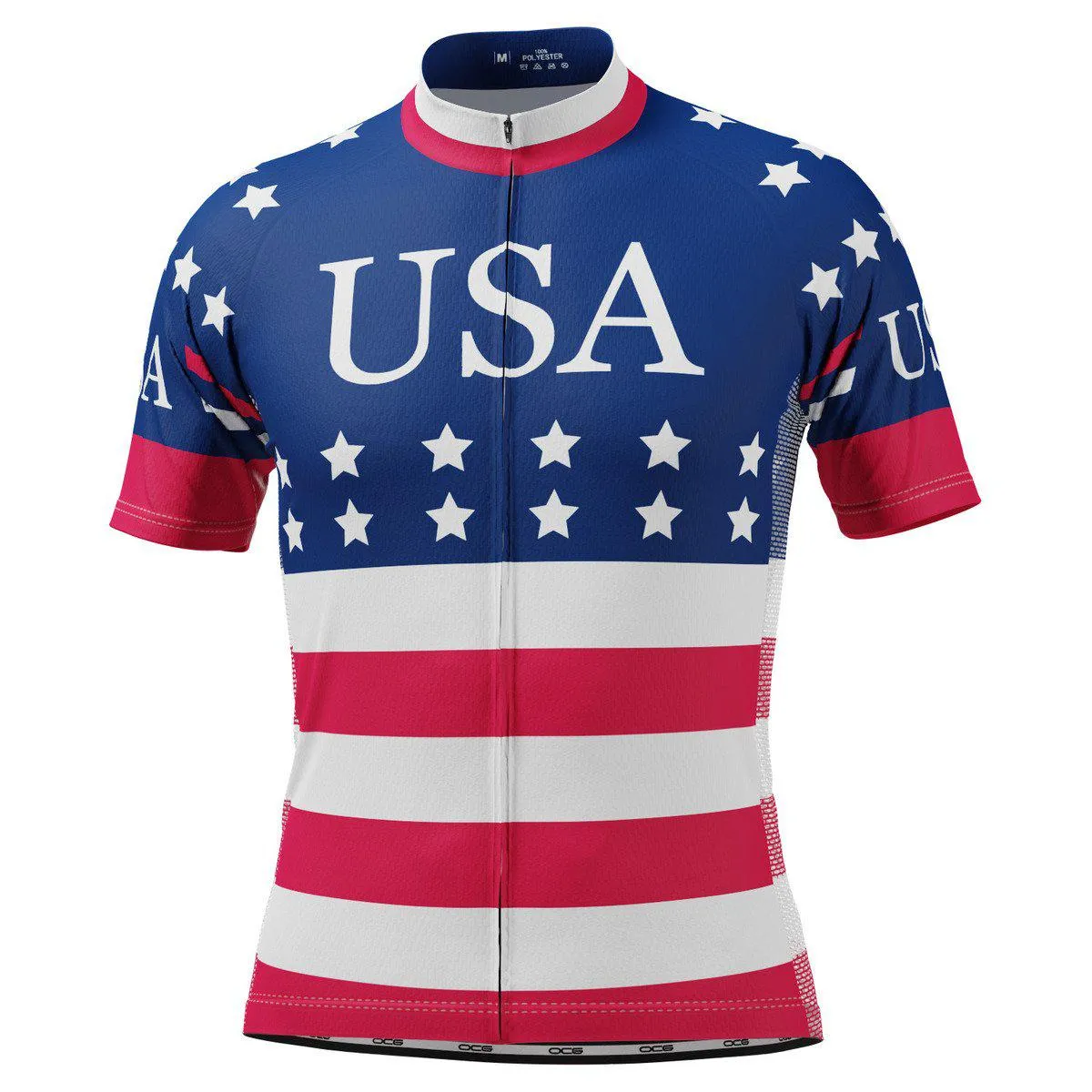 Men's American Stars and Stripes Short Sleeve Cycling Jersey Stars And Stripes Men's Shorts