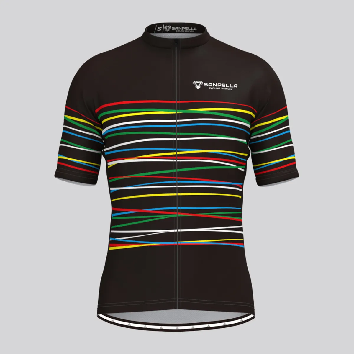 Sanpella Classic Colored Lines Men's Cycling Jersey Outlet