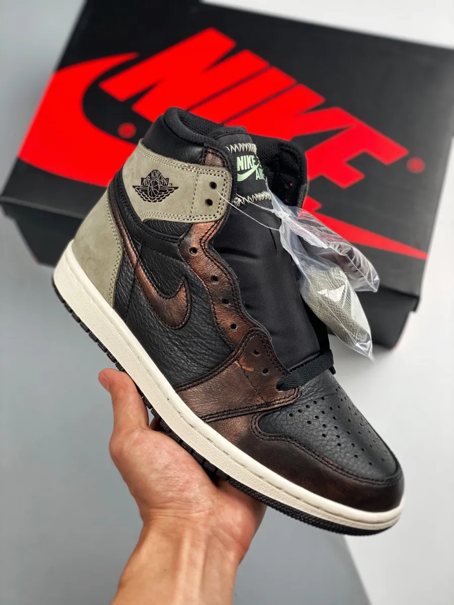 Air Jordan 1 Retro High OG Black/Light Army/Sail/Fresh Mint / jordan 1 army
